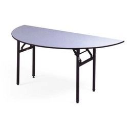 Banquet Folding Table - Laminated High Pressure Board Top 18mm, Mild Steel Leg 32mm - Round, Square, Rectangular, Half Round, Rubberized Edging, Black Powder Coated Finish