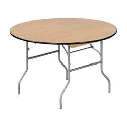 Banquet Round Table - 18mm Hardwood Plywood Top, 48" to 96" Sizes - Locking Wishbone Legs for Enhanced Safety