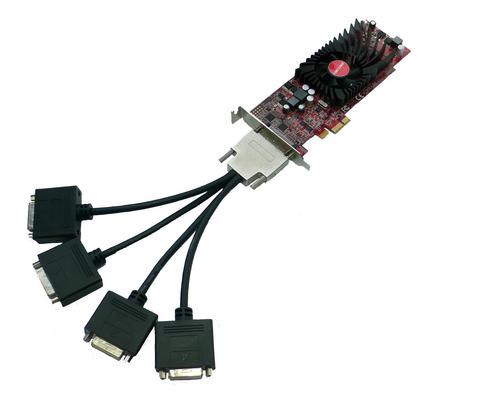 मल्टी डिस्प्ले-4xDVI PCI-E 1x