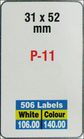 Round Corner Plain Labels (31 X 52 Mm)