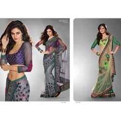 Embroidered Net Sarees