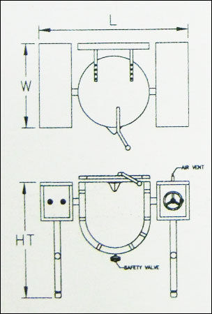 Steam Jacketed Vessel - Stainless Steel 10 SWG 304, Double Walled Hemispherical Design with Smooth Tilting Mechanism and Advanced Safety Features