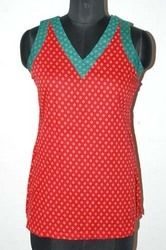 Red Green Halter Tunic