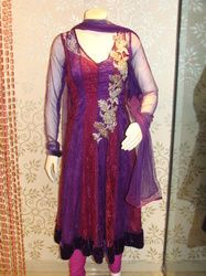 Embroidered Salwar Kurta With Dupatta Set