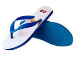 Blue with White Slipper