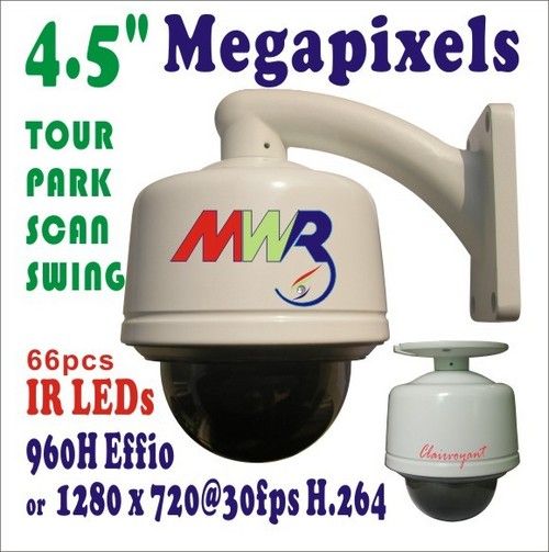 Outdoor IR PTZ Megapixels IP Dome Camera