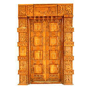 Antique Wooden Door - Premium Quality Hardwood, Custom Sizes and Thicknesses | Mythological Significance, Long-lasting Shine, Enhanced Ventilation