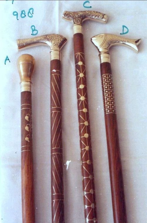 Wooden Handicraft Walking Canes 