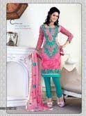 Pure Chanderi Silk Churidar Suit