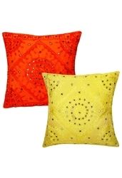 Mirror Embroidery Cushion Covers