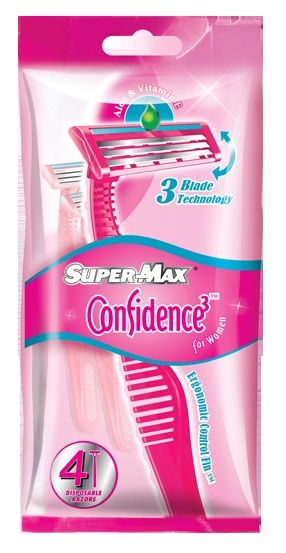 Supermax Women 3 Blade Disposable Comfort Grip Razor - Price in