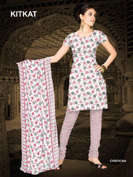 Printed Cotton Salwar Kameez Material