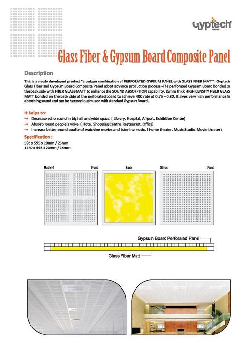 Gyptech Glass Fiber and Gypsum Composite Panel