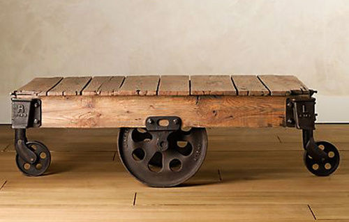 Industrial Wooden Cart