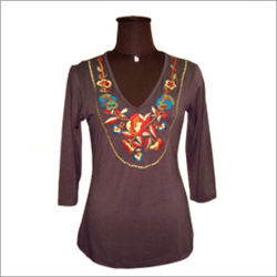 Ladies Knitted T-Shirts - Premium Quality Cotton Blend, Various Sizes and Striking Color Combinations