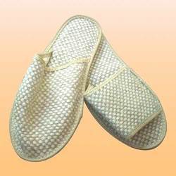 Jute Check Dyed Front Open And Front Close Slipper