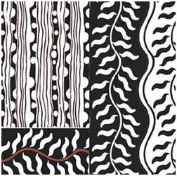 Black And White Printed Silk Sarees