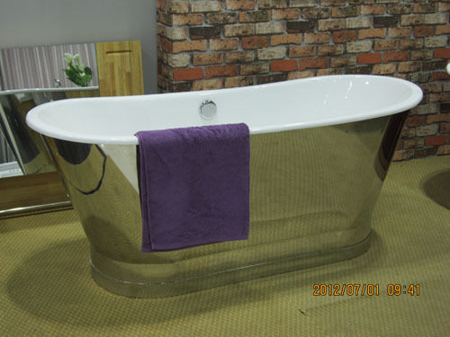 Cast Iron Bathtub With Stainless Steel Skirt