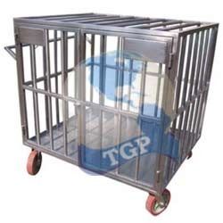 Ss Animal Cage Trolley