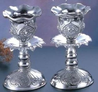 Silverplated Candle Stands 
