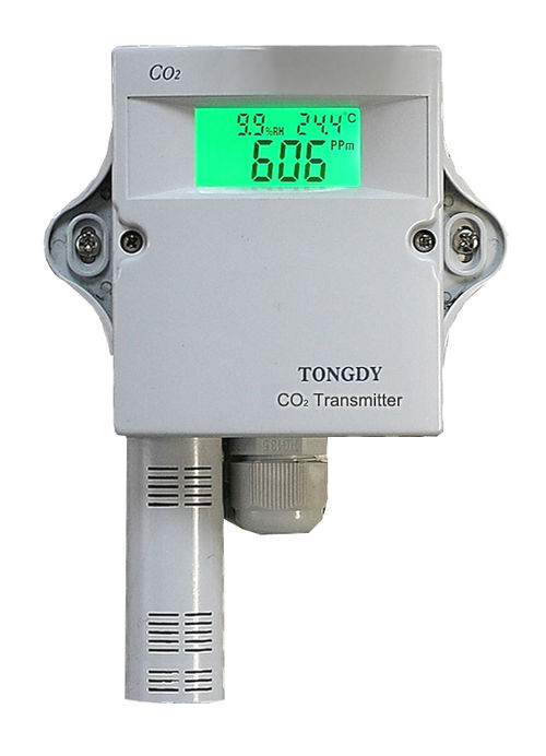 CO2 Transmitters - NDIR Infrared Sensor with Self-Calibration | Real-Time CO2, Temperature, and Humidity Measurement, Wall-Mounted with Backlit LCD Display and Modbus RS485 Interface