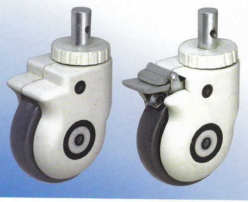 Double Brake P.U Series Caster Wheel With Side Covers