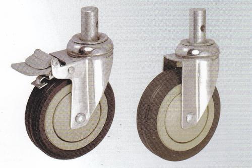 Double Brake Rubber Series Caster Wheel