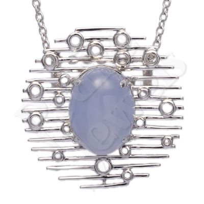 Silver Gemstones Pendant