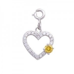 Silver Gemstones Pendant (Citrine)