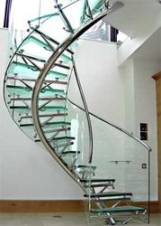 Glass Spiral Stair Case