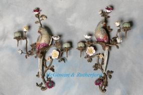 Parrot Wall Sconce Pair