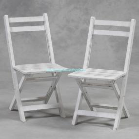 Rustic White Wooden Chair