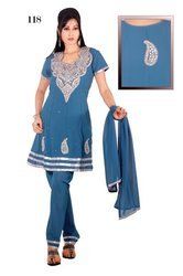 Ladies Embroidered Churidar Suits