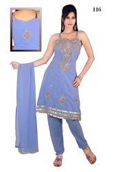 Transparent Ladies Sleeveless Churidar Suits