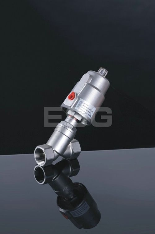 Pneumatic Angle Seat Valve - CF8M Stainless Steel, DN10 ~ DN100 Size, 360° Rotatable Actuator | Easy Installation, Anti-Corrosive, Low Control Air Consumption