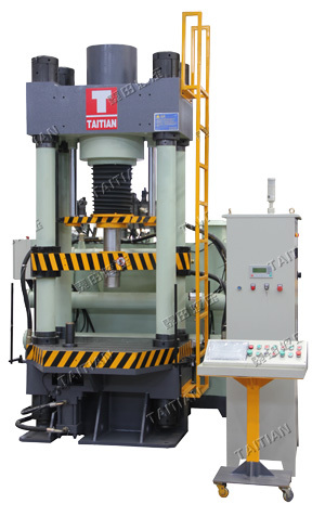 Four Column Moulding Press for Magnetic Rings By XIAMEN TAITIAN MACHINERY MANUFACTURE CO., LTD.