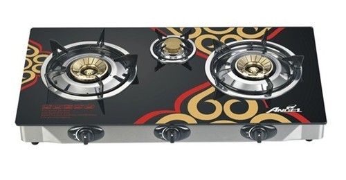 Gray Gas Cooker With 3 Burners