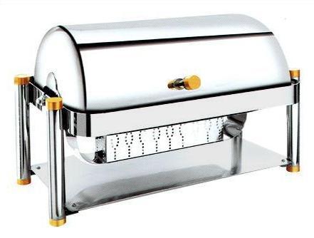 स्टील और ब्रास कॉम्बिनेशन के साथ चाफिंग डिश