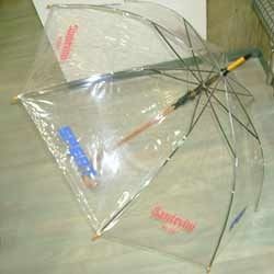 Transparent Umbrella - Durable PVC Material | Clear Canopy for Rain Protection and Brand Promotion