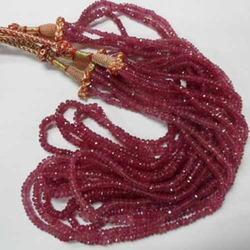Ruby Faceted Beads