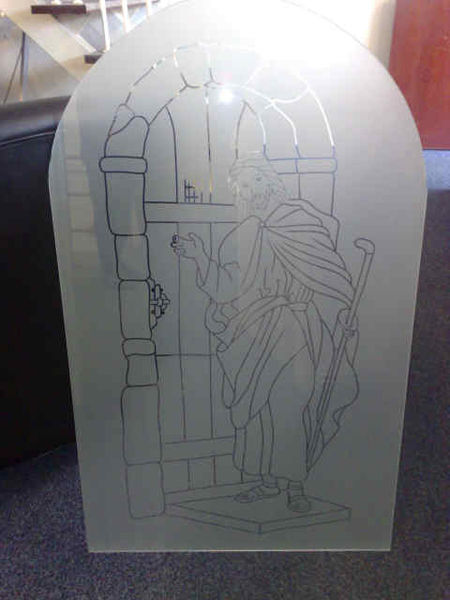 Sand Blasting Etched Glass