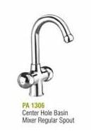 Center Hole Basin Mixer Regular Spout