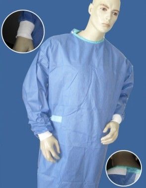 Disposable Surgical Gown - SS Nonwoven, Ethylene Oxide Sterilized | Excellent Barrier Against Microorganisms, Breathable and Non-Allergic for Long-Term Wear