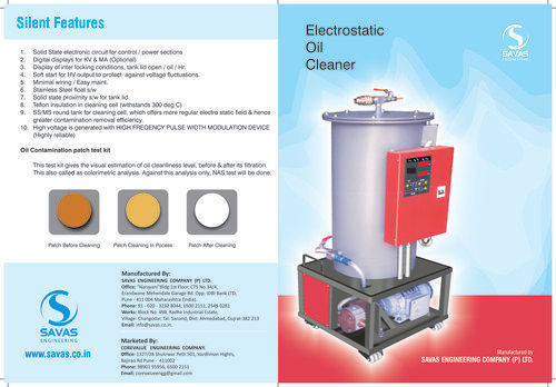 Electrostatic Oil Purifiers - Advanced Nanofiltration Technology | High Performance, Durable, Sub Micron Contaminant Removal