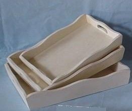 Wooden Trays - High-Quality Durable Wood, Various Sizes & Designs Available