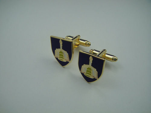 Cufflinks - Gold Plated Brass, 15mm Size | Hard Enamel Finish, Variety of Designs and Colors