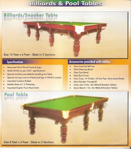 Billiard Tables 