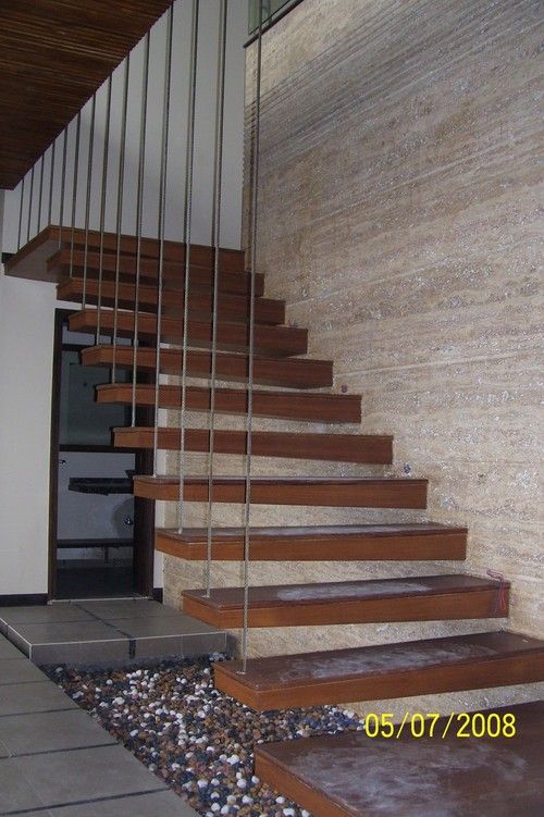 Mild Steel Wooden Stair