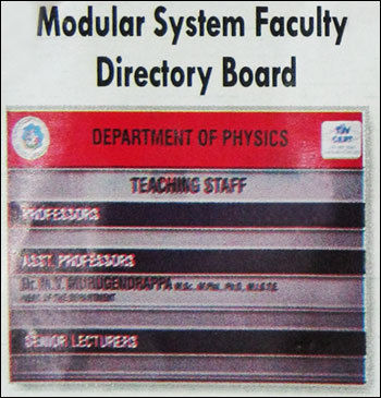 Modular System Faculty Directory Board (Ss-22)