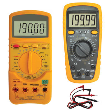 Digital Multimeter - Plastic Material, Customized Size, Yellow and Black | 100% Accurate, Lightweight, Portable, TRMS, Long-Lasting Performance